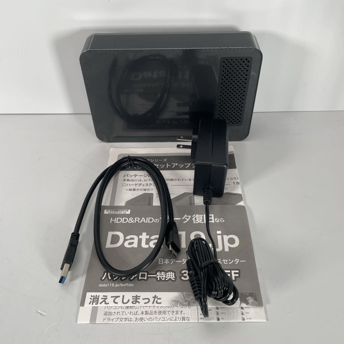 BUFFALO 外付けHDD 4TB USB3.0 HD-LC4.0U3-BKE バッファロー 外付けハードディスク 4.0TB 4000GB ③_画像1