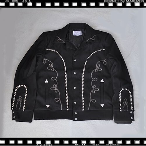 復刻　ウエスタンジャケット　ブラック　サイズ表示L　新品　メンズのMサイズ_画像1