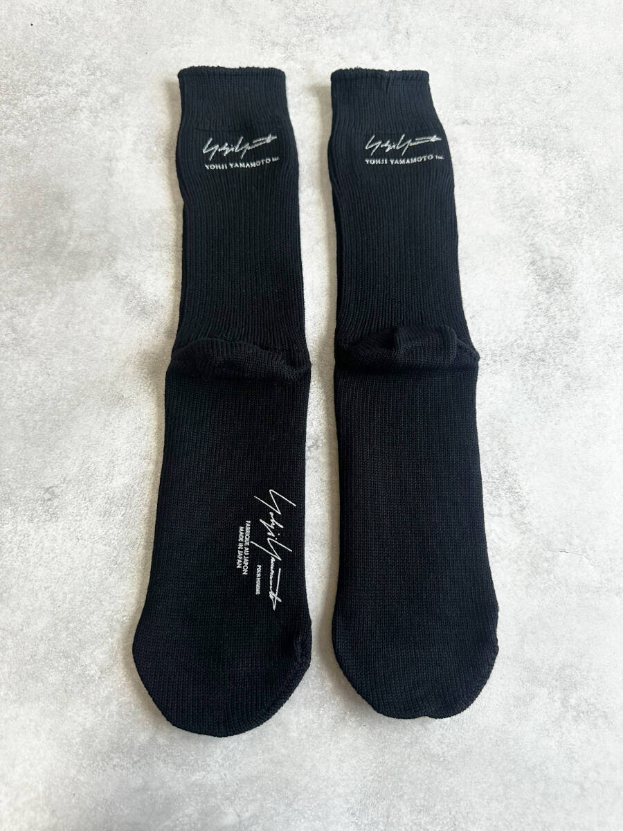 新品未使用 24AW 30/2C/1X1 RIB MILITARY SOCKS リブミリタリーソックス ブラック 靴下 Yohji Yamamoto POUR HOMME ヨウジヤマモト 黒_画像5
