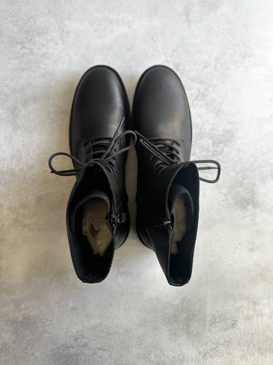 新品未使用 24AW ソフトオイルレザー レースアップジップブーツ Y’s for men 4 27cm ワイズフォーメン ヨウジヤマモト Yohji Yamamoto_画像5