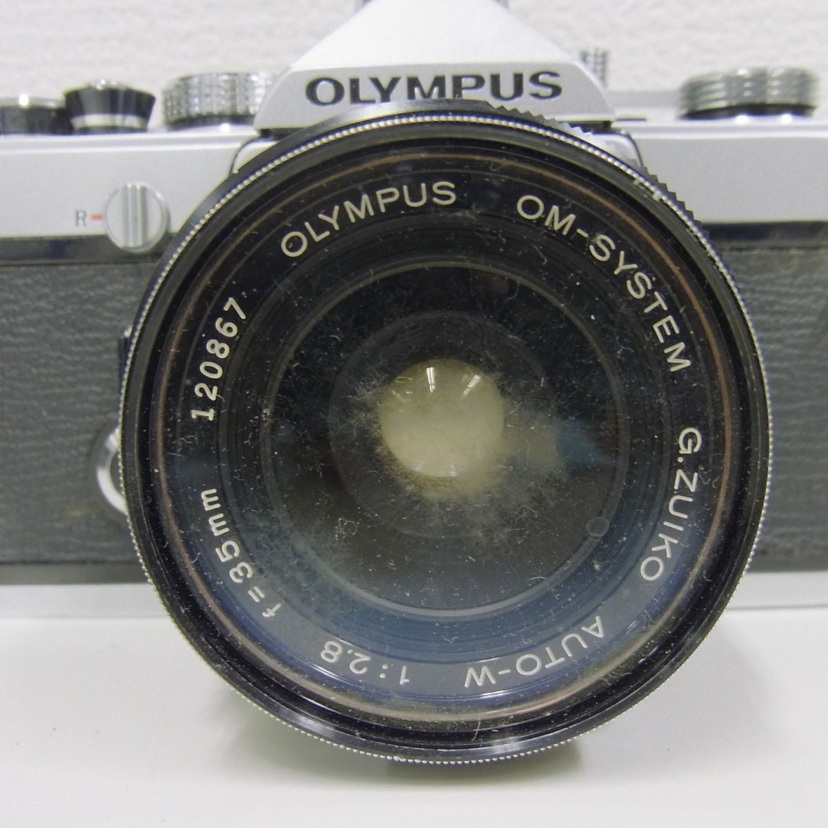 C3015-X10C-78 OLYMPUS オリンパス OM-1 フィルムカメラ 1：2.8 f=35㎜ ケース付き 現状品②_画像2