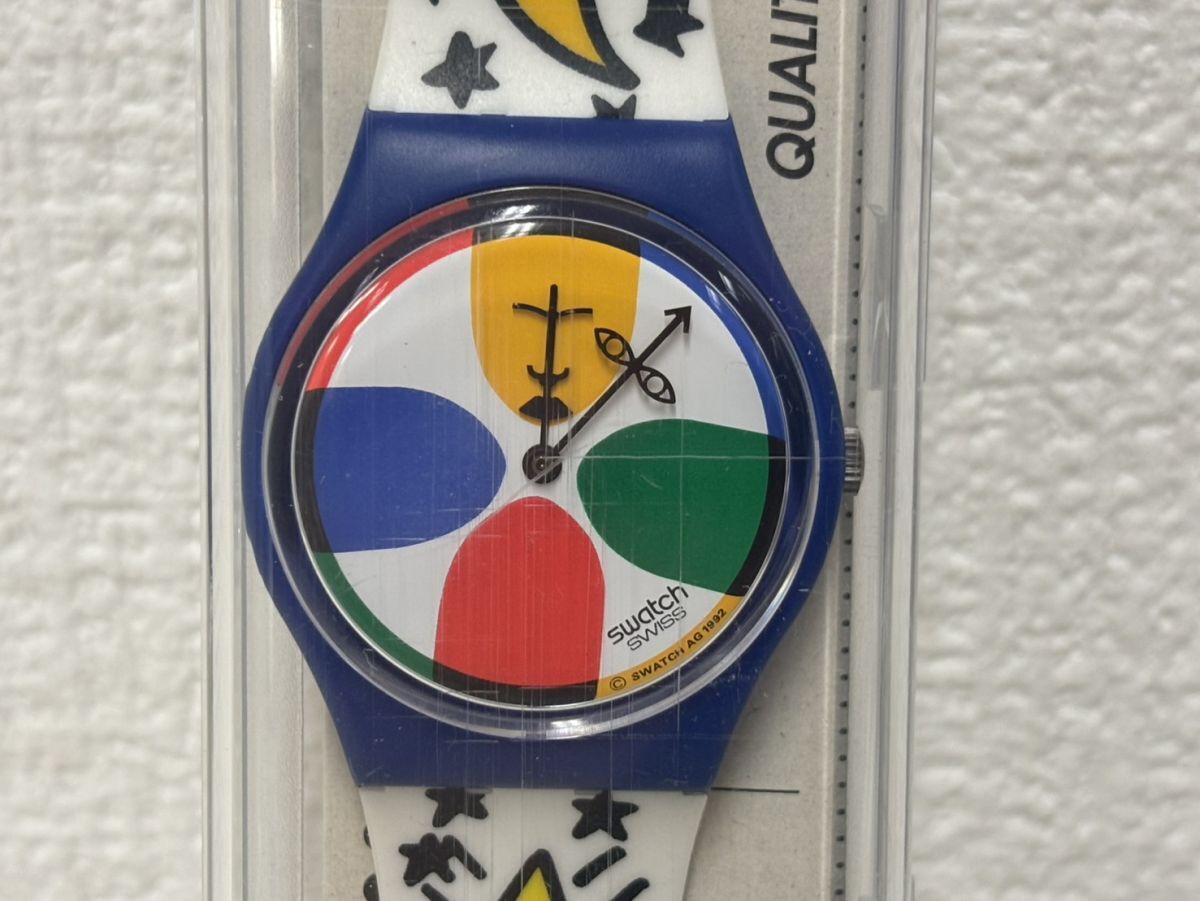 C3674-J40-328◎swatch スウォッチ カステルバジャック クォーツ 腕時計 現状品①◎_画像1