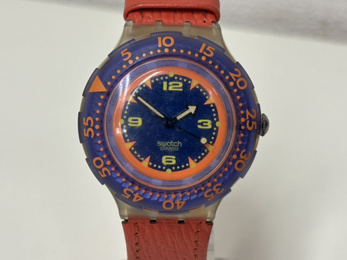 C3654-X12-351◎swatch スウォッチ 200M クォーツ 腕時計 現状品①◎_画像1