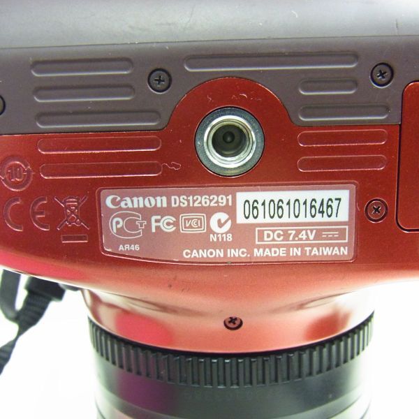 A3041-X13C-36 Canon キャノン EOS Kiss×50 DS126291 デジタルカメラ レッド系 18-55㎜ 1:3.5-5.6 現状品②_画像7