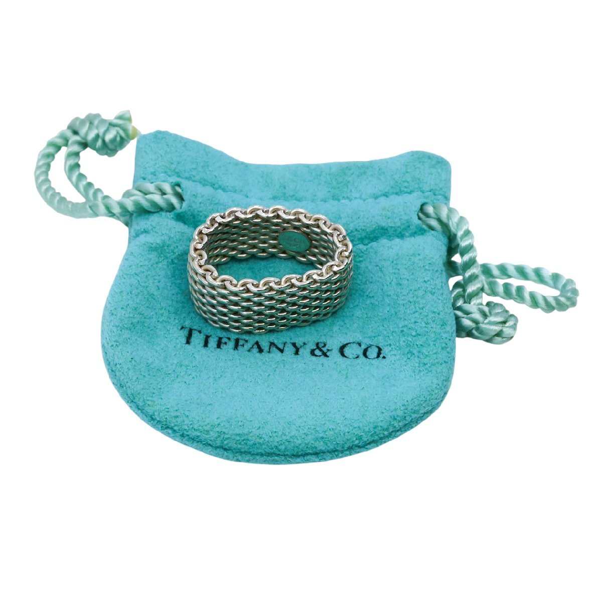 ■ 1円 ～ 正規 中古 美品 ■ ティファニー Tiffany &Co.■ サマセット メッシュ リング ■約 10号 指輪 シルバーAg 925 アクセ ジュエリー_画像10