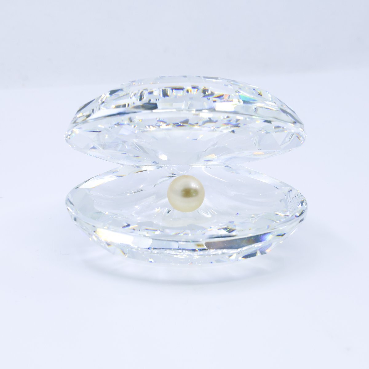 ■ 1円 ~ 正規 美品 ■ スワロフスキー Swarovski ■ 貝と真珠 ラージ 14389 ■ シェル パール クリスタル 置物 フィギュア プレゼント_画像2