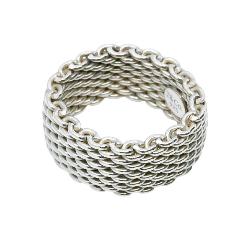 ■ 1円 ～ 正規 中古 美品 ■ ティファニー Tiffany &Co.■ サマセット メッシュ リング ■約 10号 指輪 シルバーAg 925 アクセ ジュエリー_画像8