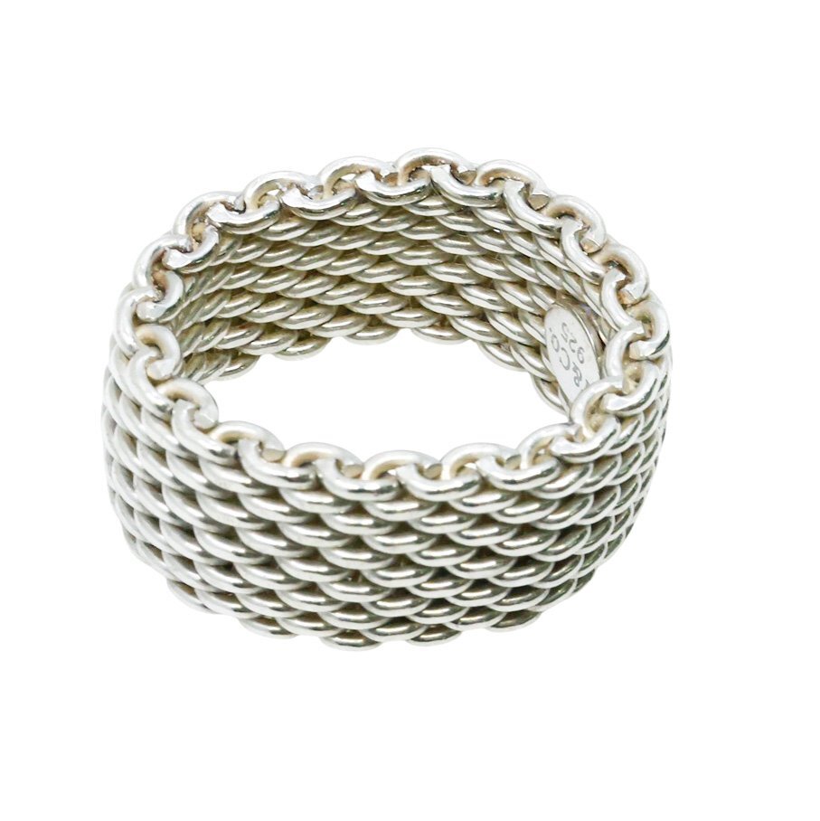 ■ 1円 ～ 正規 中古 美品 ■ ティファニー Tiffany &Co.■ サマセット メッシュ リング ■約 10号 指輪 シルバーAg 925 アクセ ジュエリー_画像7