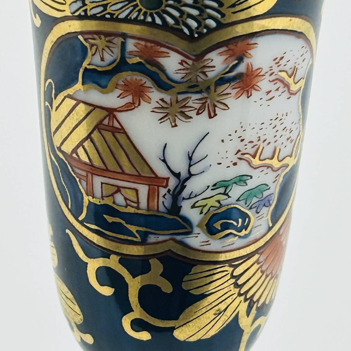 #719　有田焼 其泉作 琳派古伊万里 ワインカップ 　金彩 草絵/色絵/ワイングラス/古伊万里/酒器/陶器/食器_画像5