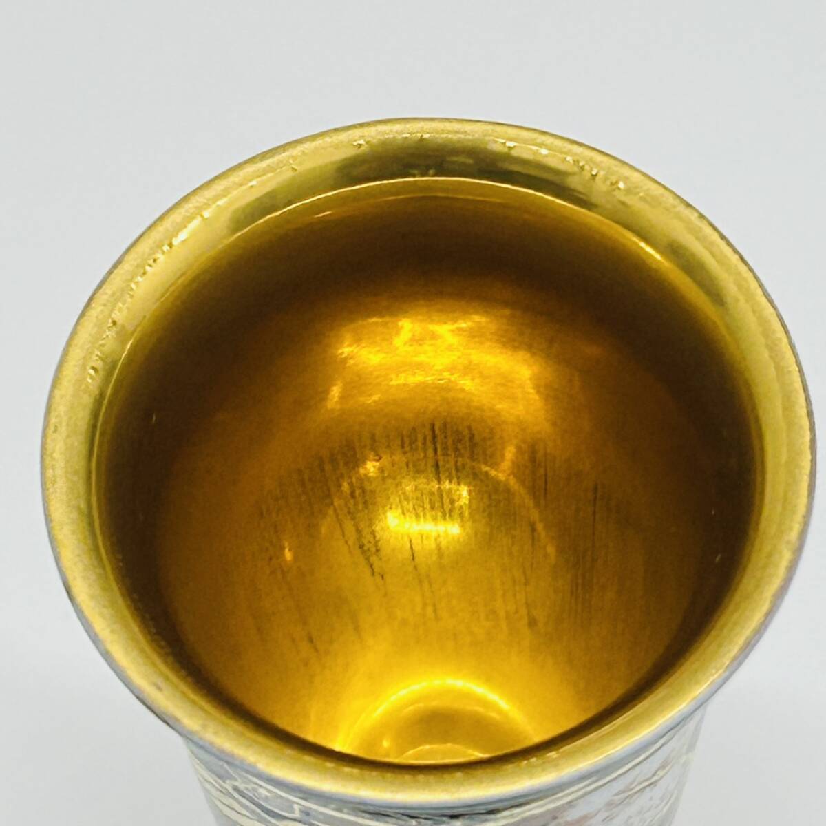 #719　有田焼 其泉作 琳派古伊万里 ワインカップ 　金彩 草絵/色絵/ワイングラス/古伊万里/酒器/陶器/食器_画像7