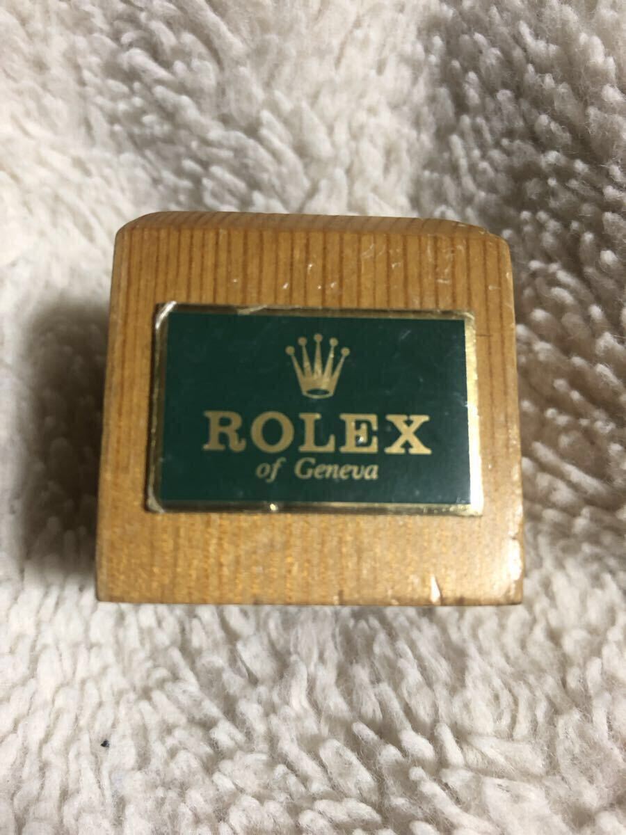  Vintage / Vintage ощущение б/у иметь редкость 70~80 годы примерно оригинальный ROLEX of Geneva/ Rolex из дерева часы дисплей подставка дерево F