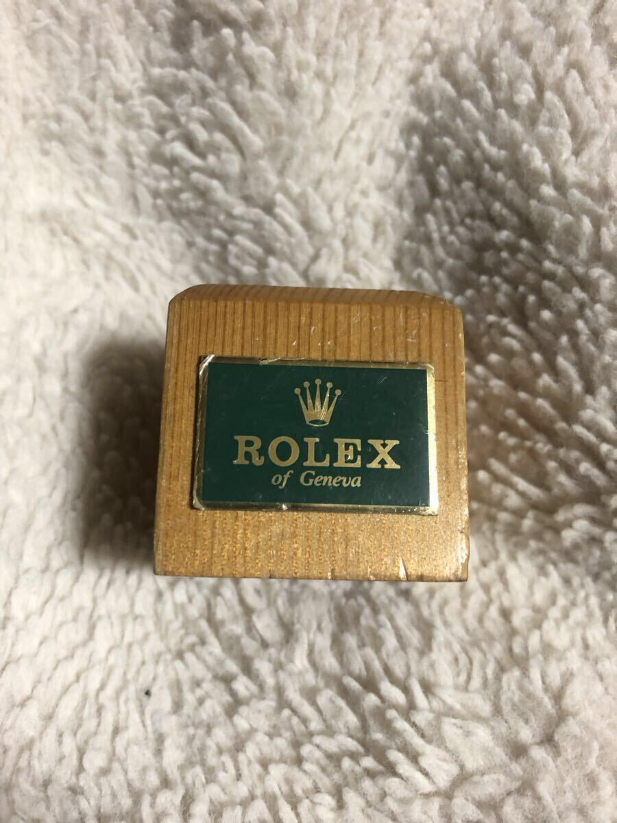  Vintage / Vintage ощущение б/у иметь редкость 70~80 годы примерно оригинальный ROLEX of Geneva/ Rolex из дерева часы дисплей подставка дерево F