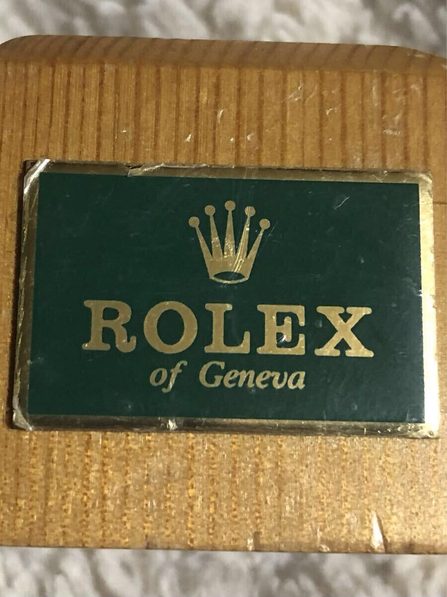  Vintage / Vintage ощущение б/у иметь редкость 70~80 годы примерно оригинальный ROLEX of Geneva/ Rolex из дерева часы дисплей подставка дерево F