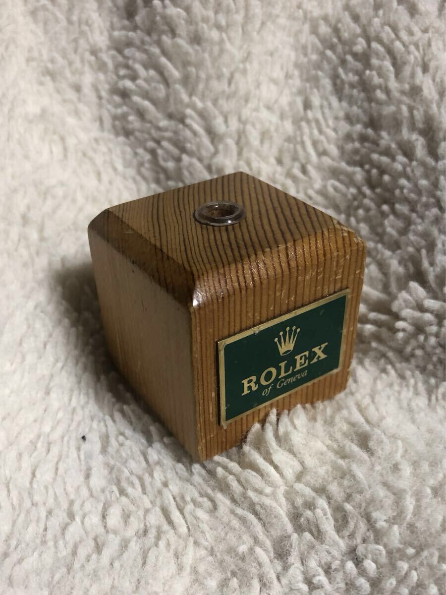  Vintage / Vintage ощущение б/у иметь редкость 70~80 годы примерно оригинальный ROLEX of Geneva/ Rolex из дерева часы дисплей подставка дерево F