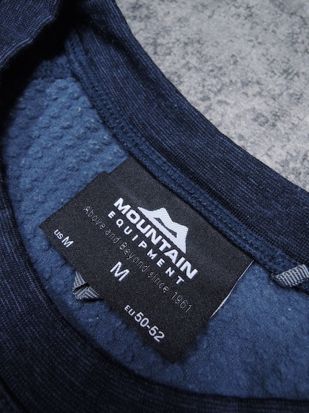 MOUNTAIN EQUIPMENT ROCKALL CREW◆メンズMサイズ/長袖シャツ/ベースレイヤー/薄手フリース/グレーネイビー/紺/マウンテンイクイップメント_画像4