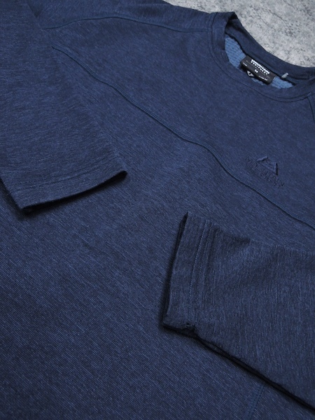 MOUNTAIN EQUIPMENT ROCKALL CREW◆メンズMサイズ/長袖シャツ/ベースレイヤー/薄手フリース/グレーネイビー/紺/マウンテンイクイップメント_画像7