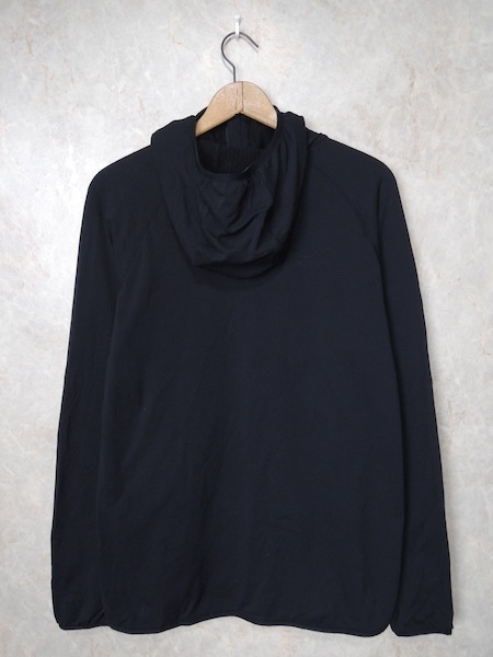 ミレー ドライグリッドフーディ◆メンズXLサイズ/黒/ブラック/薄手フリース/パーカー/アウトドア/_画像2