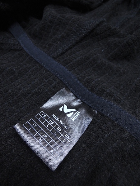 ミレー ドライグリッドフーディ◆メンズXLサイズ/黒/ブラック/薄手フリース/パーカー/アウトドア/_画像5