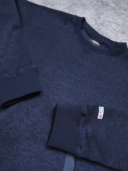 MOUNTAIN EQUIPMENT Knit Fleece Sweater◆メンズSサイズ(実寸M程度)/紺/ネイビー/プルオーバーニットフリース/マウンテンイクイップメント_画像6