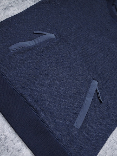 MOUNTAIN EQUIPMENT Knit Fleece Sweater◆メンズSサイズ(実寸M程度)/紺/ネイビー/プルオーバーニットフリース/マウンテンイクイップメント_画像7