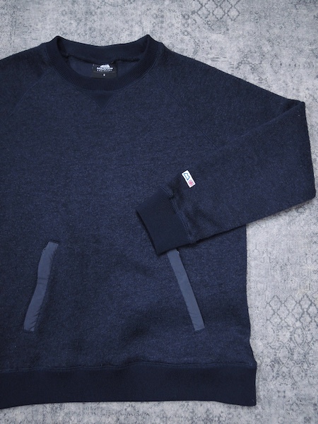 MOUNTAIN EQUIPMENT Knit Fleece Sweater◆メンズSサイズ(実寸M程度)/紺/ネイビー/プルオーバーニットフリース/マウンテンイクイップメント_画像3