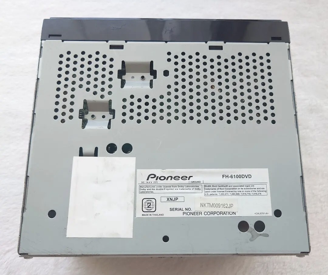 カロッツェリア パイオニア FH-6100DVD カーオーディオ 動作品 CD DVD_画像2