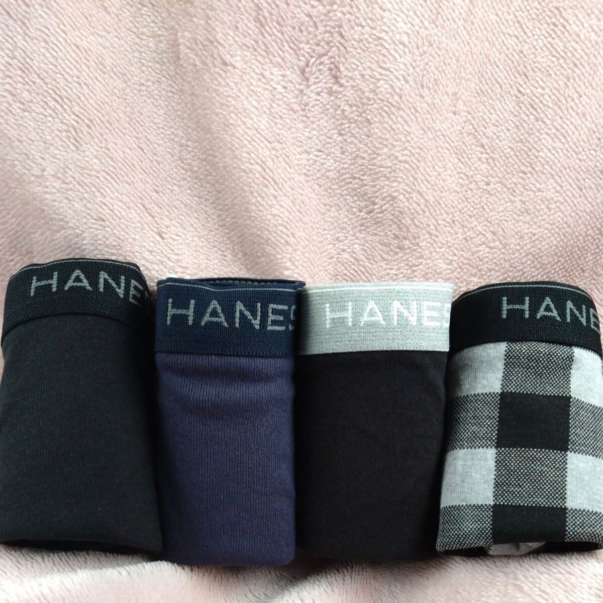 ①Hanes ヘインズ メンズ 紳士 ボクサーパンツ ボクサーブリーフ 4枚 Lサイズ 前開き サイズL _画像2