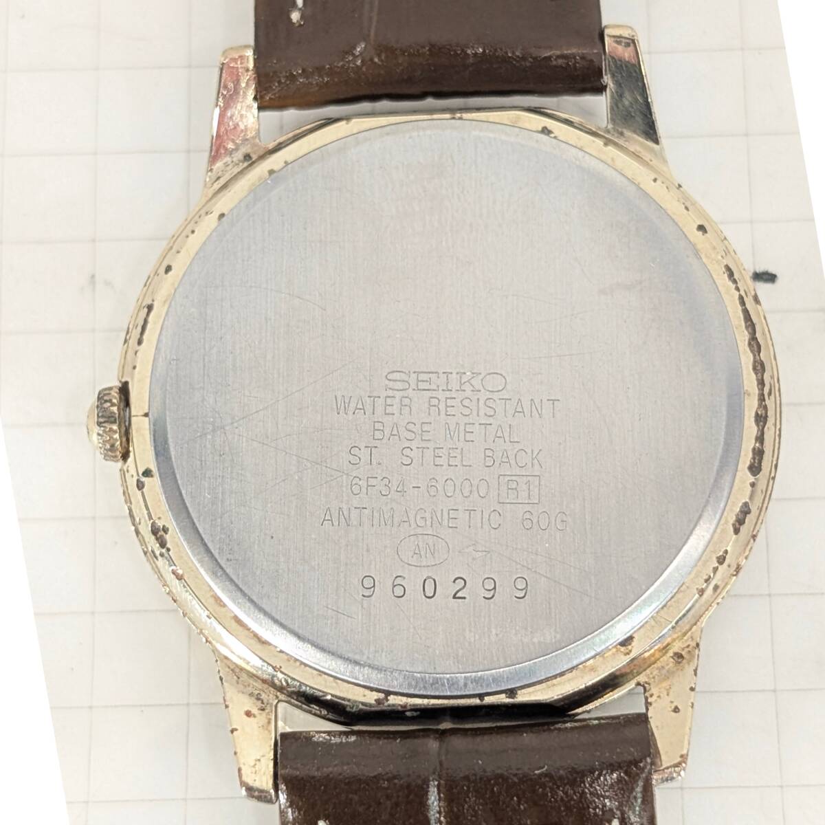 セイコー AVENUE ムーンフェイズ メンズ 電池ベルト交換済み稼働品 F-12_画像10