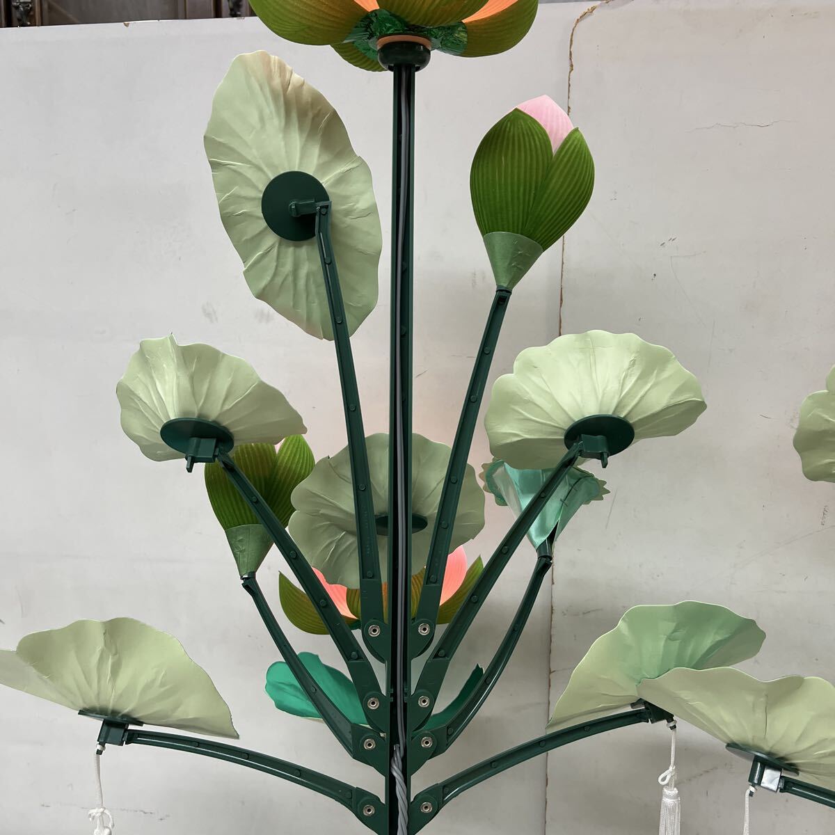 【ヤ160】 常花 花立 御盆用 提灯 京蓮華 水葉蓮 仏具 お盆用 仏具用品 お盆 初盆 コード式 行灯 あんどん 中古品_画像6