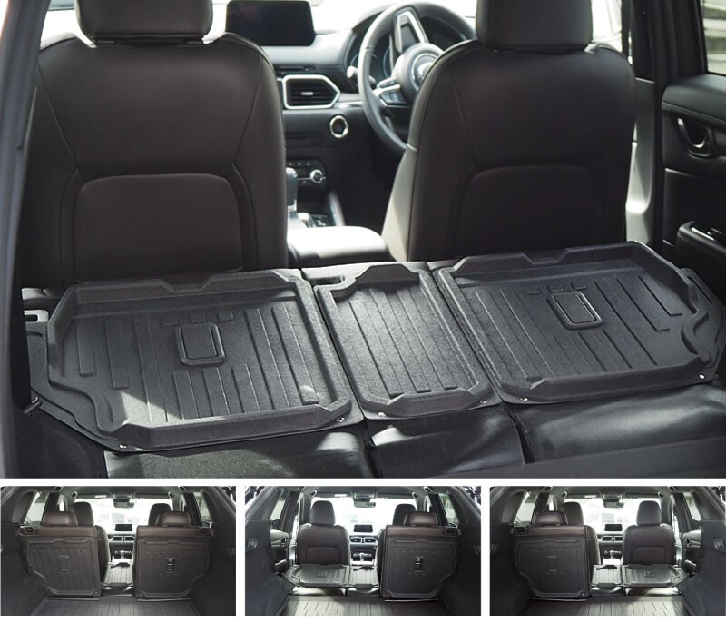 マツダ CX-5 KF系 ラゲッジマット セカンドシート専用 ラバータイプ 3P 防水 キズ・汚れ防止 予約/12月20日頃入荷予定_画像9