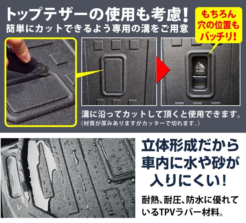 マツダ CX-5 KF系 ラゲッジマット セカンドシート専用 ラバータイプ 3P 防水 キズ・汚れ防止 予約/12月20日頃入荷予定_画像6
