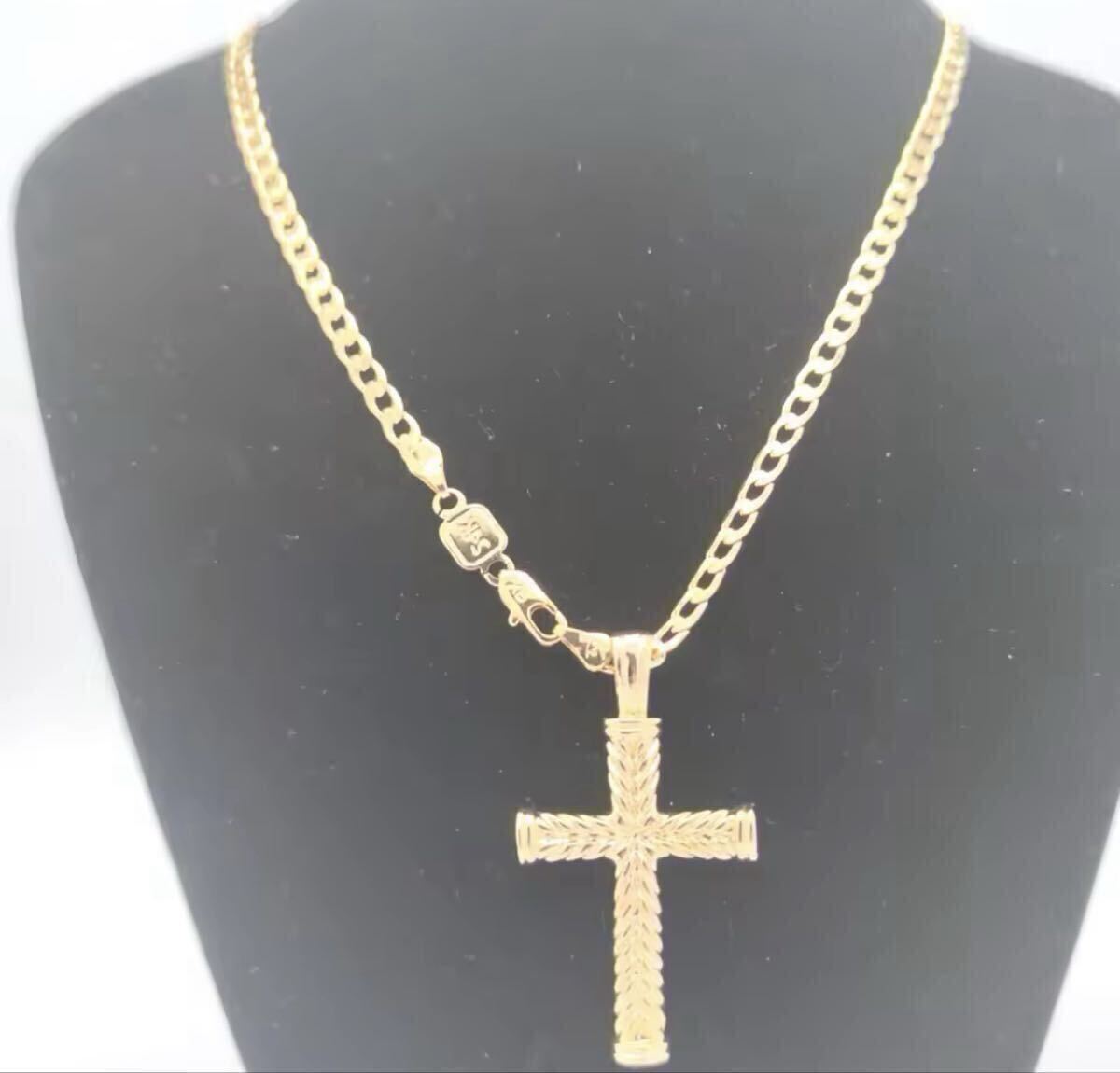 ネックレス アクセサリー チェーン ゴールド 24K 刻印あり　遺品整理 クロスネックレス_画像1