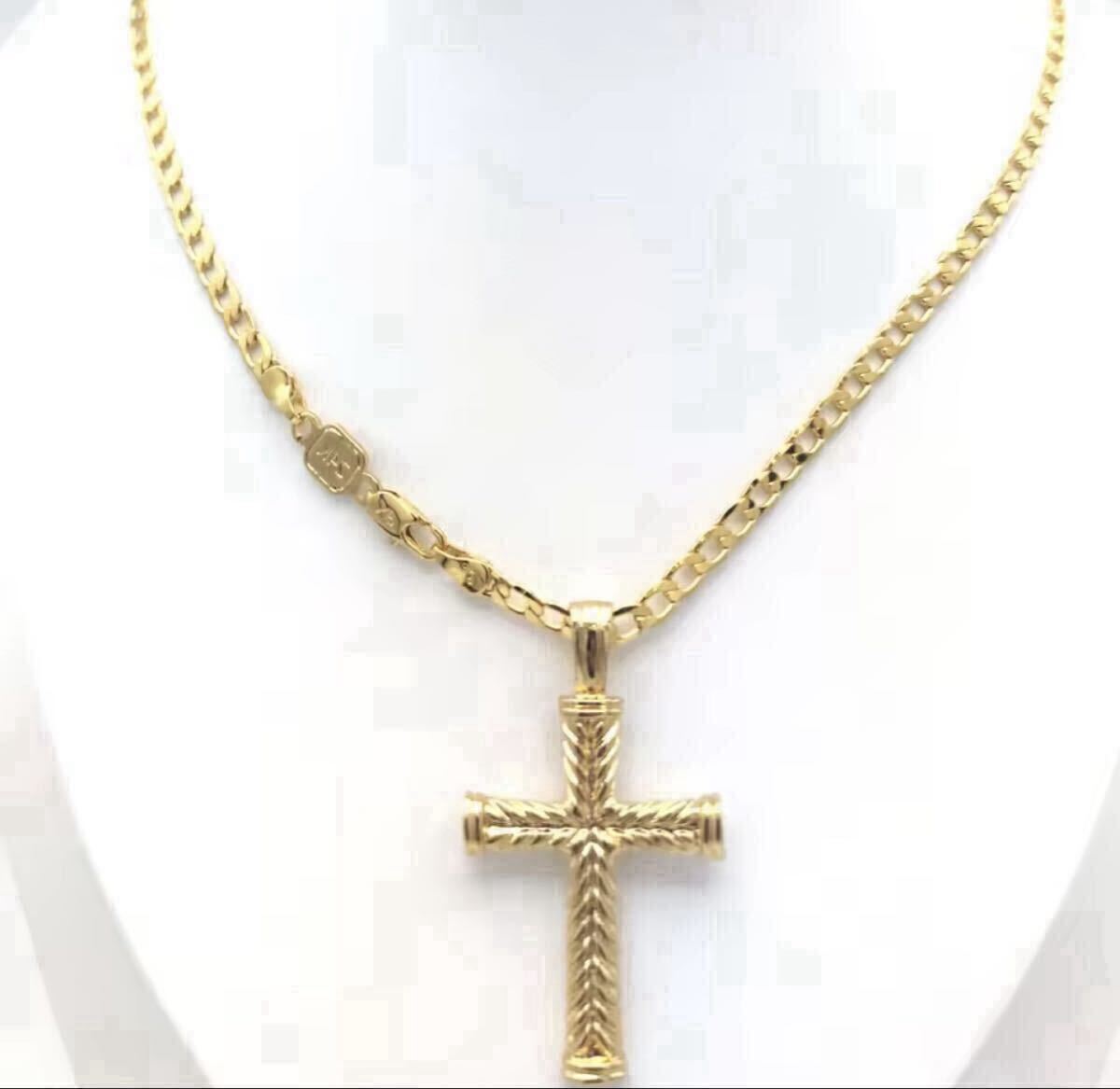 ネックレス アクセサリー チェーン ゴールド 24K 刻印あり　遺品整理 クロスネックレス_画像4