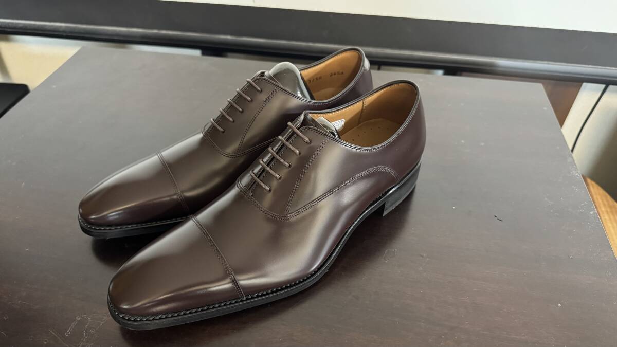 新品未使用 人気商品 販売終了商品 REGAL 315R BE 315R-BE ダークブラウン リーガル 24.5cm ストレートチップ 革靴 フォーマル 天然皮革_画像2