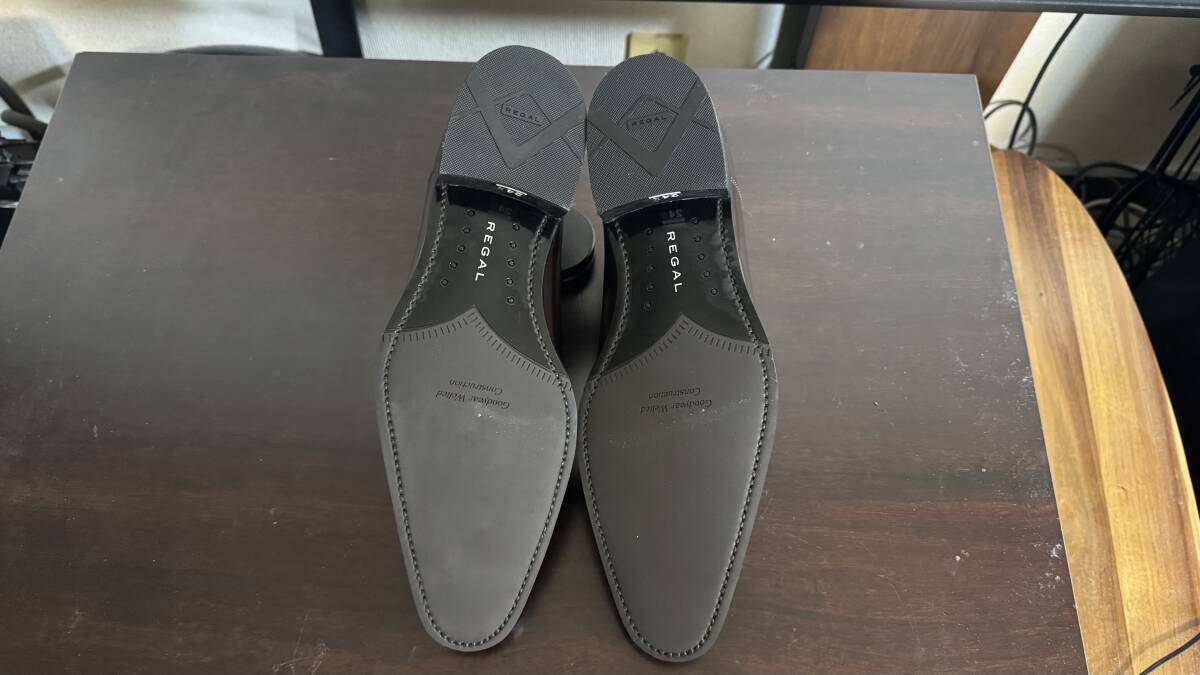 新品未使用 人気商品 販売終了商品 REGAL 315R BE 315R-BE ダークブラウン リーガル 24.5cm ストレートチップ 革靴 フォーマル 天然皮革_画像7