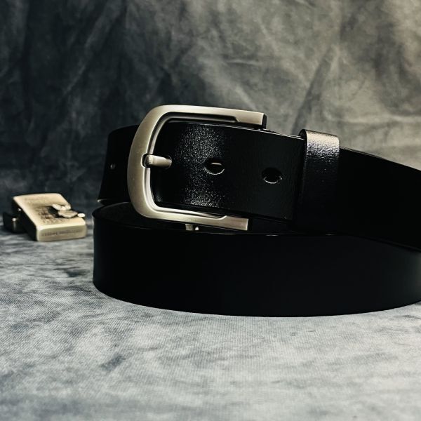 【浅草革具】 イタリアンレザー 牛革 フリーサイズ カジュアル メンズ ベルト 新品 未使用 男性 紳士 1円 一円 本革 レザー　黒　ブラック_画像2