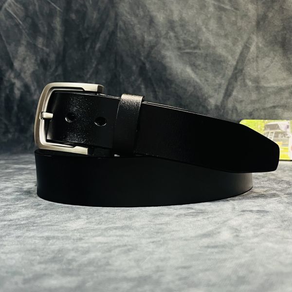 【浅草革具】 イタリアンレザー 牛革 フリーサイズ カジュアル メンズ ベルト 新品 未使用 男性 紳士 1円 一円 本革 レザー　黒　ブラック_画像3