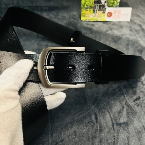 【浅草革具】 イタリアンレザー 牛革 フリーサイズ カジュアル メンズ ベルト 新品 未使用 男性 紳士 1円 一円 本革 レザー　黒　ブラック_画像4