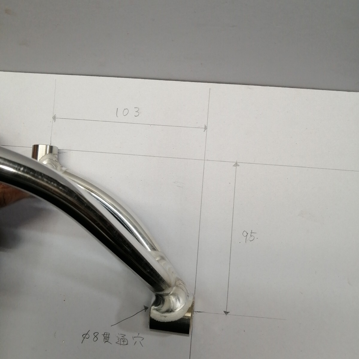 gpz900r マフラーステー アルミ 多分アップマフラー用_画像9