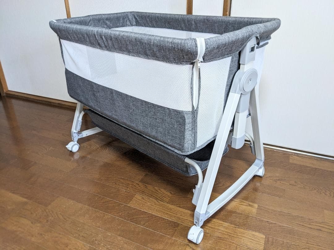 Cradoa ベビーベッド 添い寝ベッド グレー 乳児用ベッド 多機能 高さ6段_画像1