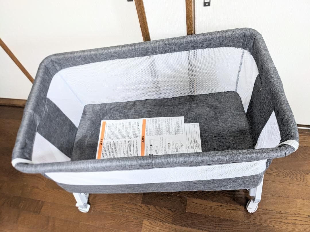 Cradoa ベビーベッド 添い寝ベッド グレー 乳児用ベッド 多機能 高さ6段_画像3
