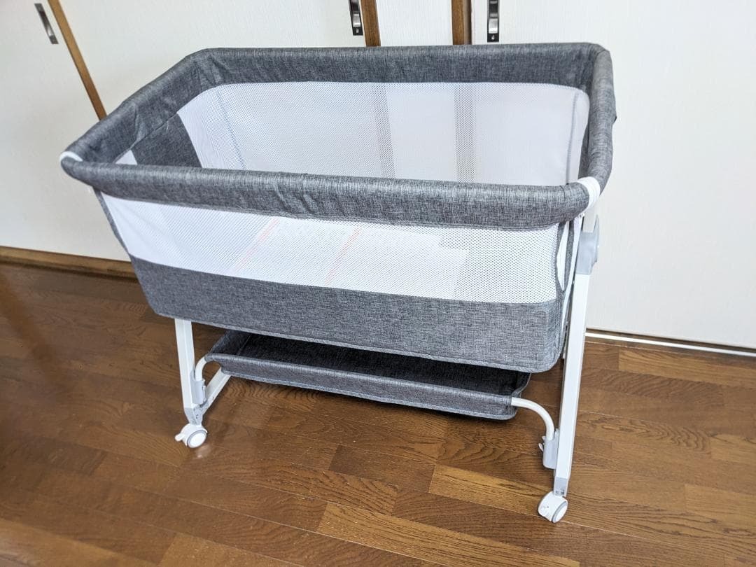 Cradoa ベビーベッド 添い寝ベッド グレー 乳児用ベッド 多機能 高さ6段_画像7