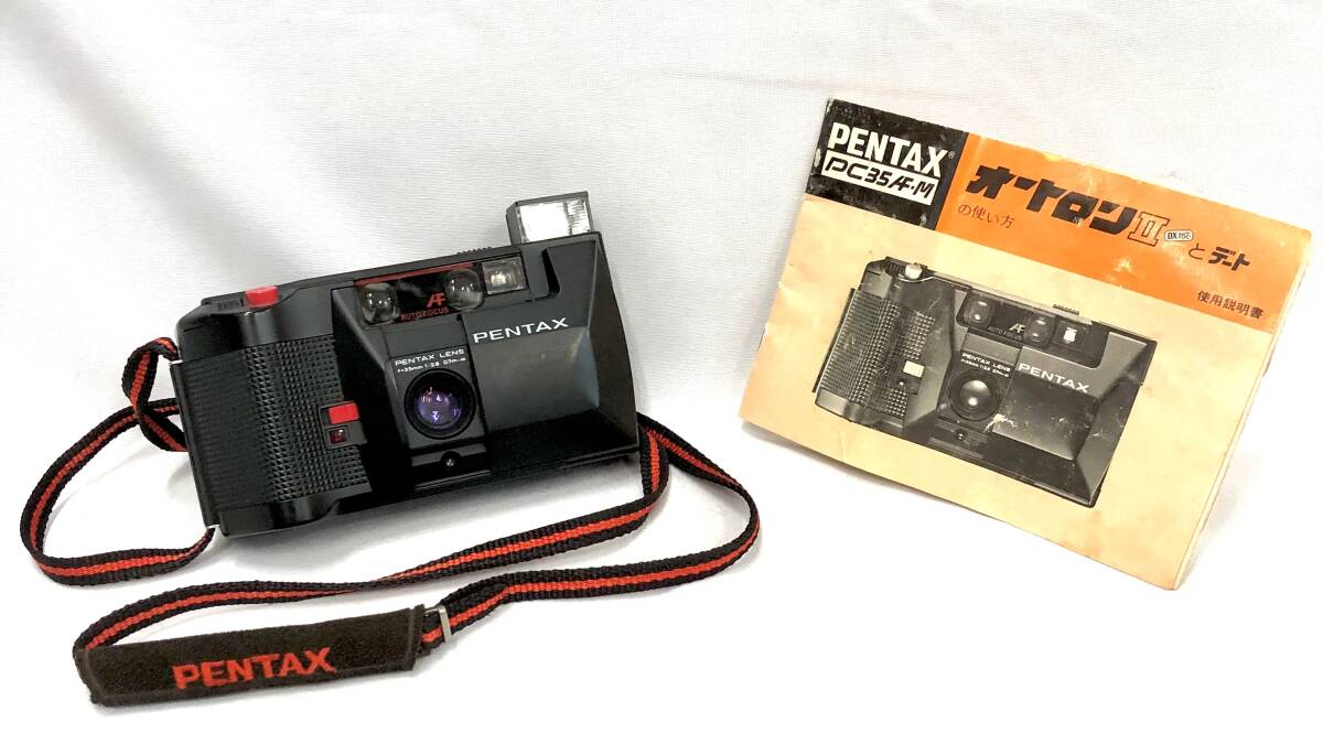 【B】【19208】★☆PENTAX PC35AF-M ペンタックス コンパクトフィルムカメラ 説明書付 通電・動作未確認 ジャンク品 現状品☆★_画像1