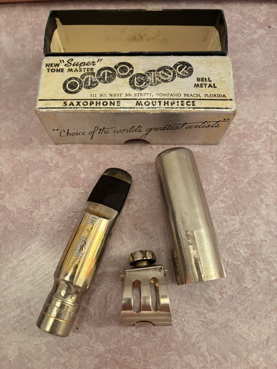 OTTO LINK Super Tone Master テナーサックス用マウスピース 8★&メーカー記載なしリガチャー&メタルキャップ オットーリンク 8☆ 8*_画像1