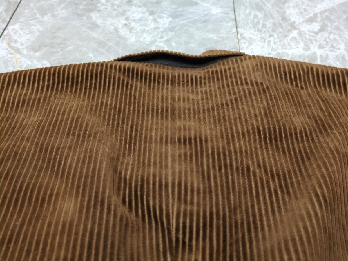 8. 90s niedieck brilliant velvet 日本製 ヴィンテージ コットン コーデュロイ テーラード ジャケット メンズ170 茶 y603_画像4
