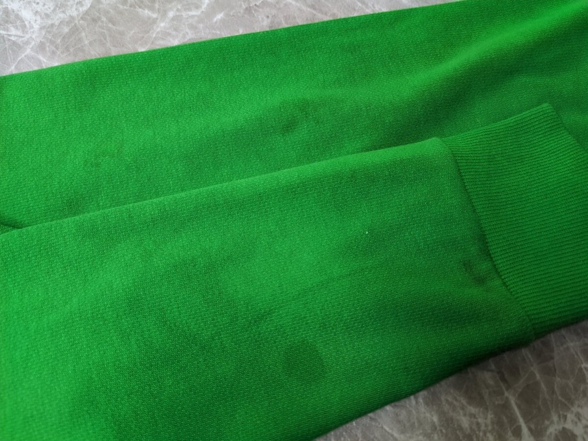 8．NIKE ロゴ刺繍 スウォッシュ ハイネック ポリコットン トラック ジャケット ジャージ ブルゾン ナイキ レディースL 白緑水色x802_画像5