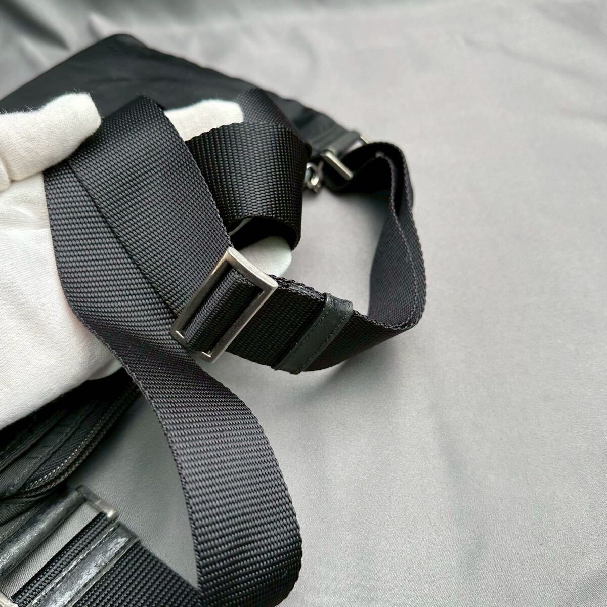 D199 PRADA Prada нейлон te Hsu to сумка на плечо sakoshu чёрный черный стандартный товар 31