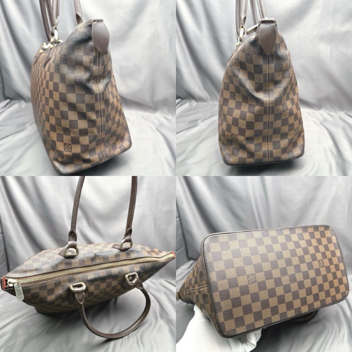 A418 ルイヴィトン LOUIS VUITTON ハンドバッグ N51181 サレヤGM ダミエ・キャンバス エベヌ シリアル SL3088_画像4