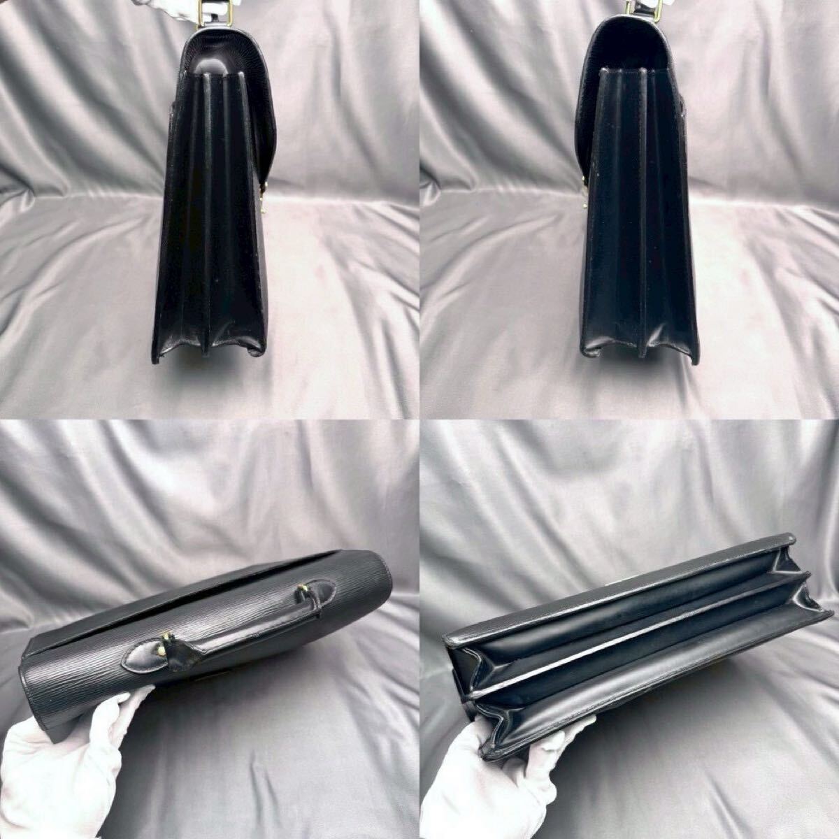 E297 Louis Vuitton epi cell vi eto темно синий seie портфель портфель серийный SR1024