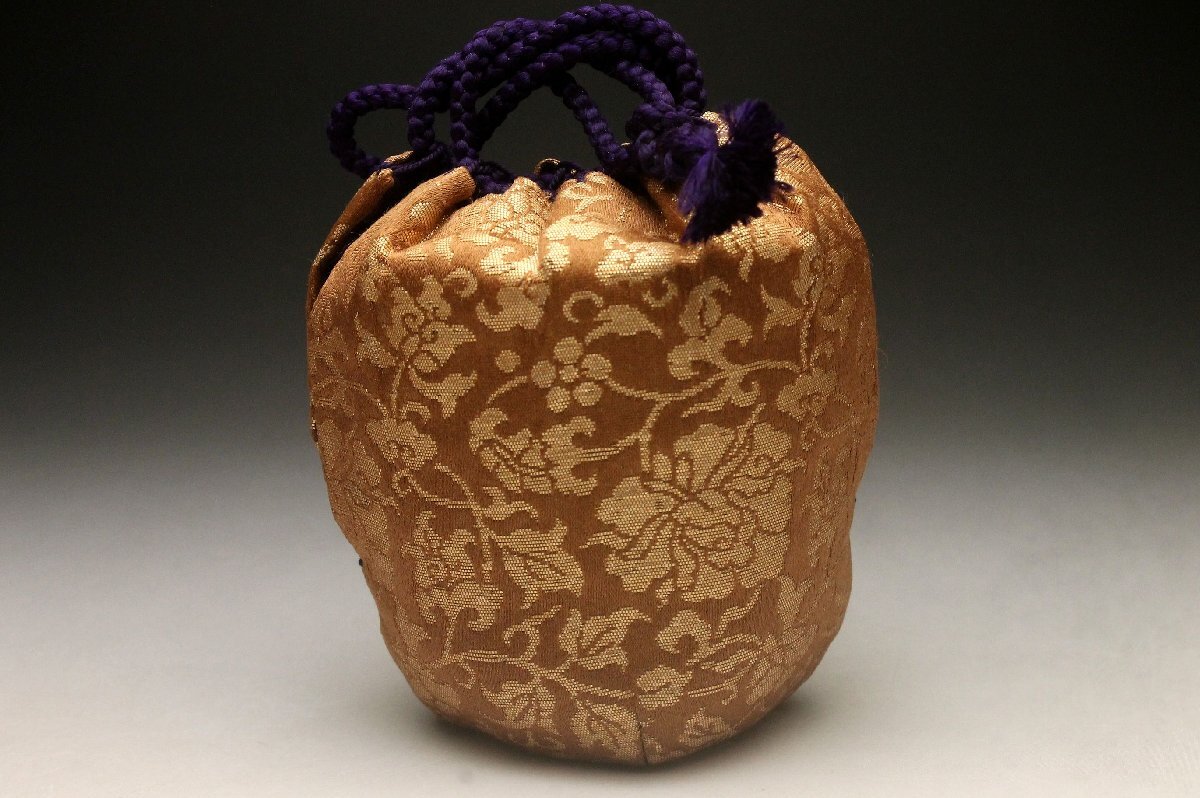 【余韻】 備前焼 木村陶峰 茶入 共箱 仕覆付 茶道具＜同梱可＞_画像8